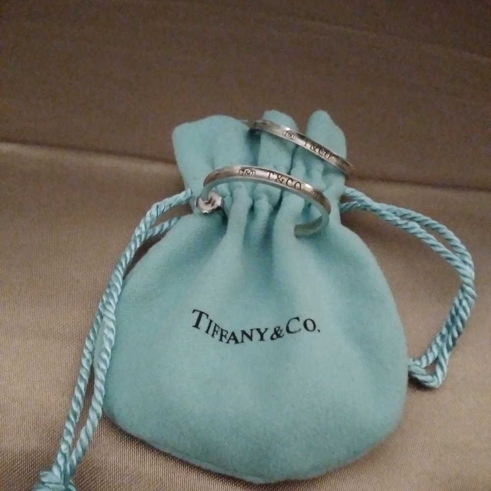 Tiffany & Co. Sterling open  Hoop earrings